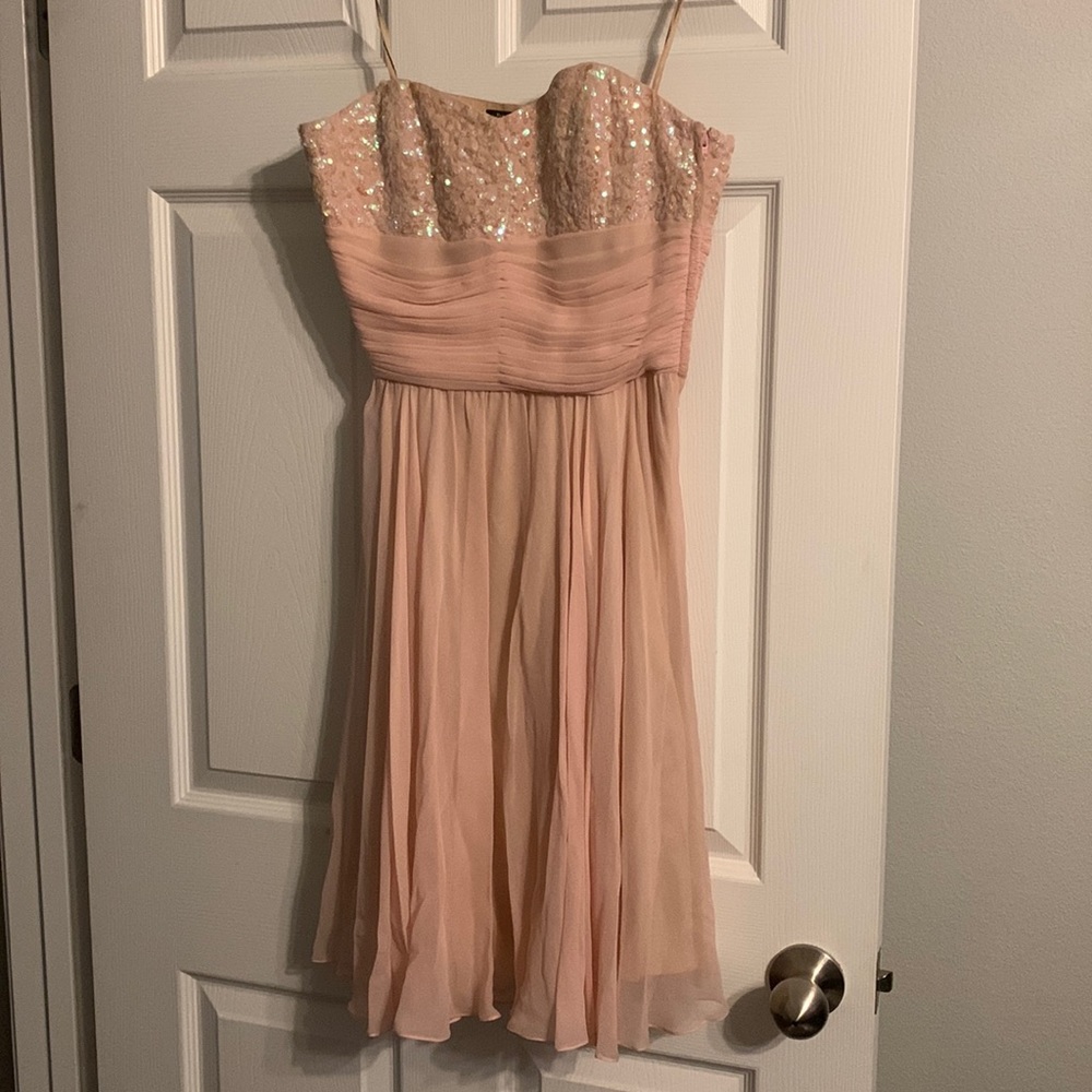Sz 8 Strapless Betsey Johnson Pink Evening Dress